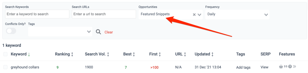 Featured Snippet Opportunities